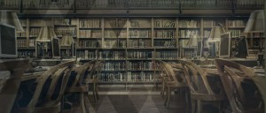 Photo d'une salle de lecture dans une bibliothèque