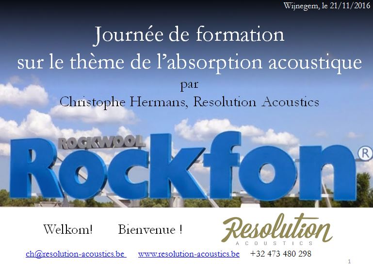 Formation acoustique chez Rockfon Belgique