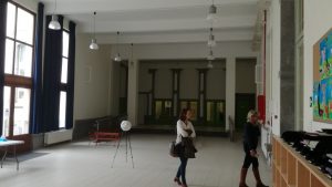 Mesures acoustiques dans l'atrium de l' école maternelle Jardin aux fleurs à Bruxelles